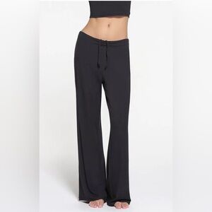 SKIMS Black Wide-Leg Lounge Pants